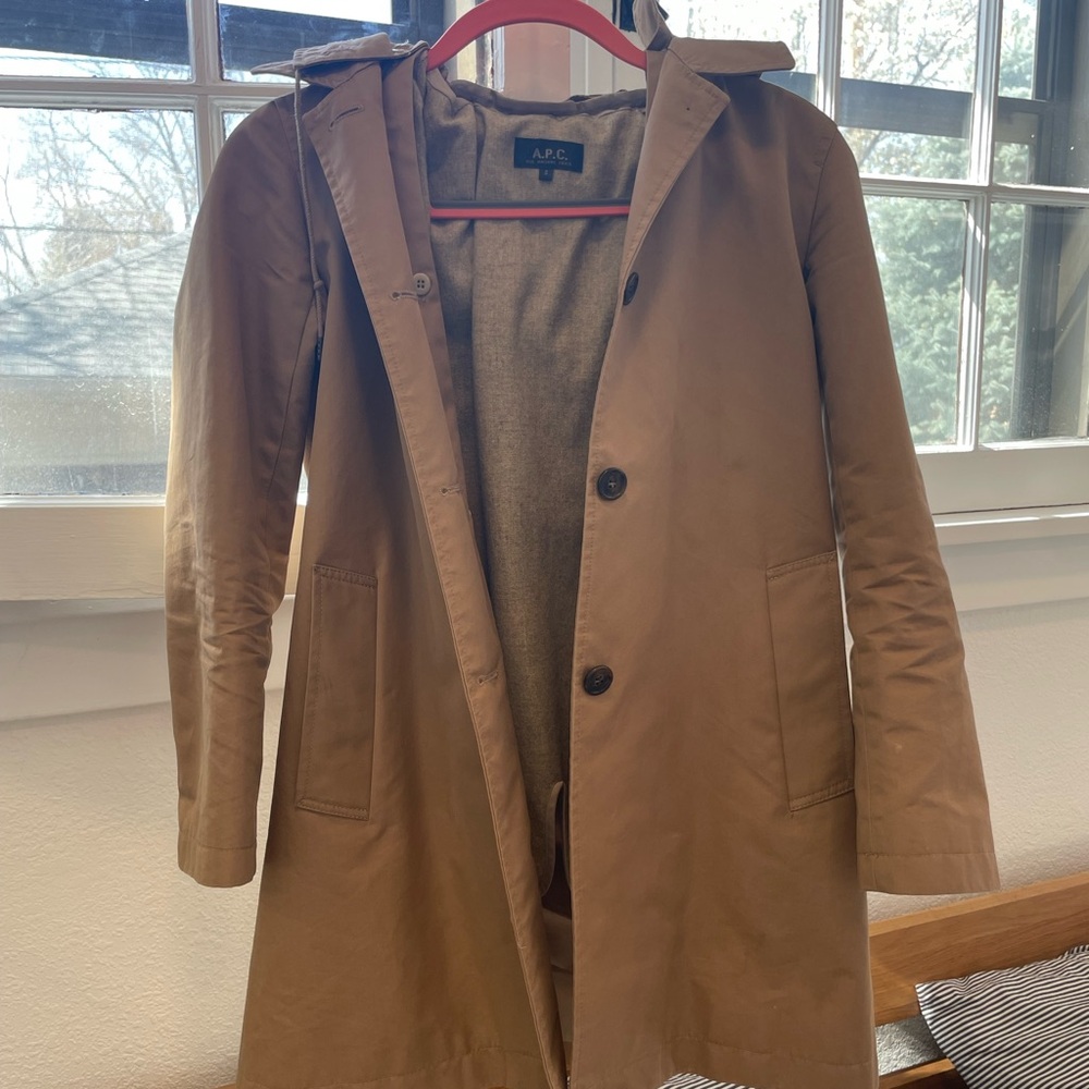 A.P.C. Tan Trench/Rain Coat